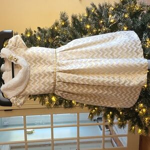 Gold Chevron Holiday Dress
